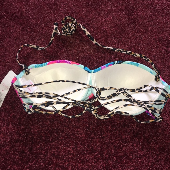 Bikini Bandeau Push Up Underwire cheetah Leopard - Picture 2 of 2